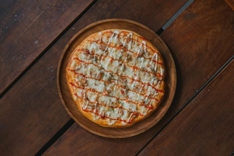 pizza on food tray
