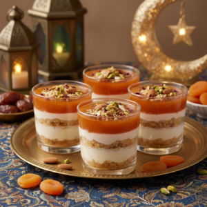 Read more about the article كاسات قمر الدين بالمهلبية – طبقات السعادة والترطيب لعام 2026