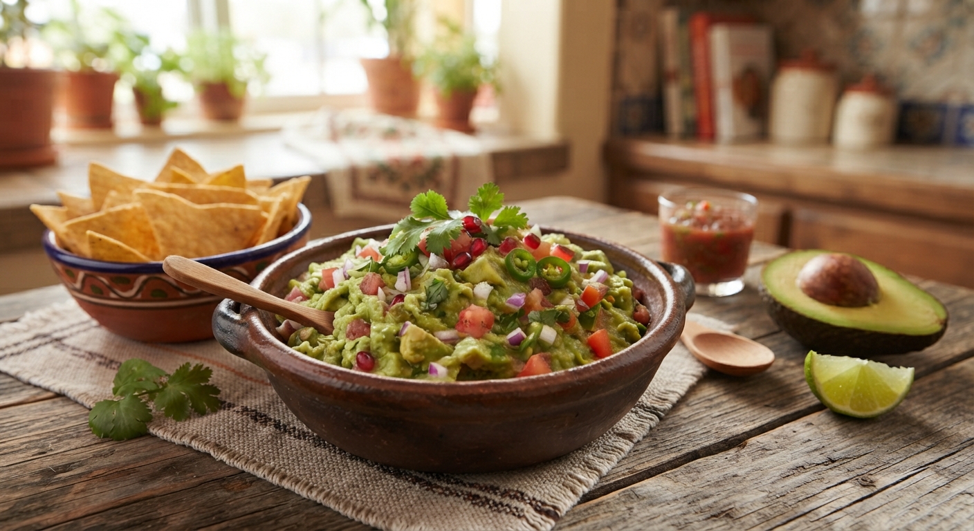 You are currently viewing طريقة عمل صلصة الجواكامولي المكسيكية الأصلية (Guacamole) لعام 2026