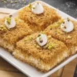 الكنافة بالقشطة –  عمل الكنافة بالقشطة مع طريقة القشطة والقطر المضبوط