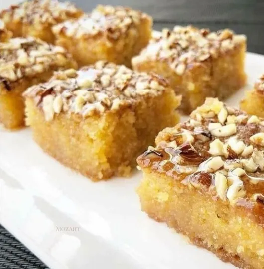 طريقة بسبوسة سهلة بالمكسرات