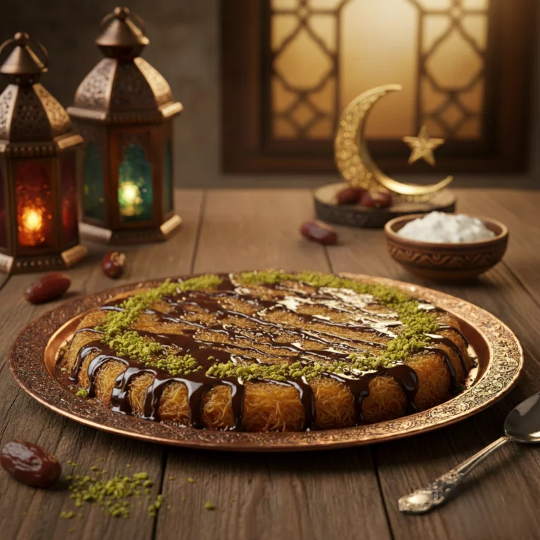 الكنافة بصوص الشوكولاتة